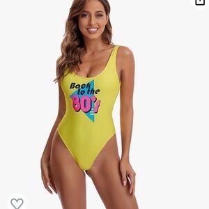 80’s style one piece swimsuit!